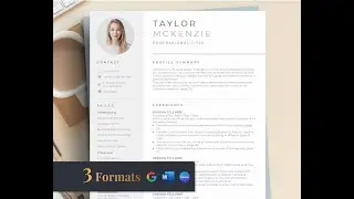 Create a Stunning Modern Resume with Photo: Professional CV Template in Word & Canva