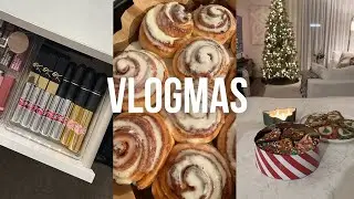 christmas baking, makeup room decluttering & organizing | VLOGMAS 2023