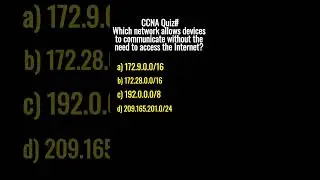 CCNA Quiz #ccna #ccna_certification #ccnacourse #computernetworkingcourse #cisco #shorts