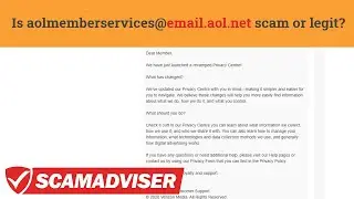 email.aol.net - scam or legit email address of an AOL? Is it real AOL Member Services or a spam?