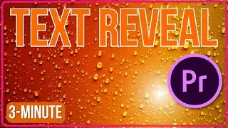 Premiere Pro  How to Create a Text Reveal with Vertical Line Fast Tutorial 