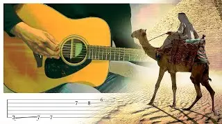 Camel Riders [Ancient Arabic Music | Melody of the Sands] Guitar Lesson w/ Tabs!