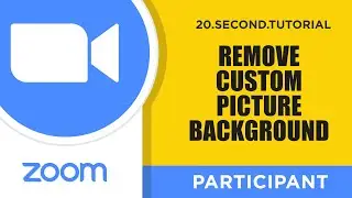 Remove custom background picture – Participant Zoom Tutorial #14