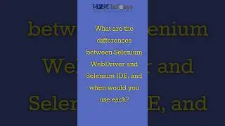 What are The Differences Between Selenium WebDriver and Selenium IDE, and When Would you use each ?