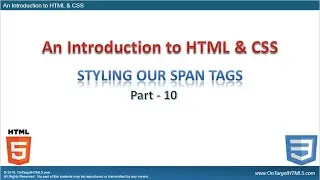 HT11002-10 - An Introduction to HTML - Part-10