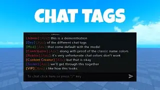 How to Make CHAT TAGS in ROBLOX!