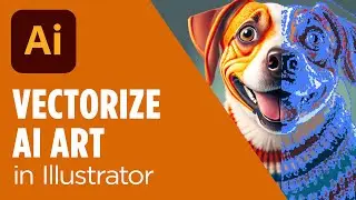 Convert JPG AI art into Vector Graphics - Illustrator Design Tutorial