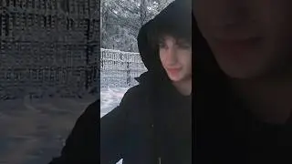 Идём зимой солнечным днем с Серёгой на Больших Дворах.