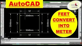 Units Conversation Feet convert into meter || how to convert feet drawing into meter in Autocad