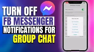 Turn off/ Mute Group Chat Notifications on Messenger - Facebook