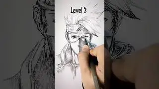 How to Draw Kakashi in different levels 😳 