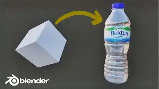 How to Model a Bottle Water in Blender  Under 5 MIns | Create a Water Bottle in Blender in 5 Minutes