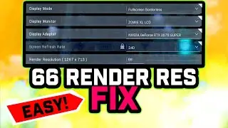 FIX 66 RENDER RESOLUTION + Graphical Resets! Warzone/Modern Warfare PC