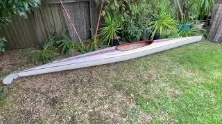 Vintage Retro Kayak - 5m  - Sylyn Paddles TK 1 Scorpion Red White