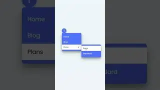 HTML CSS Multi Level Menu