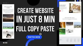 create website in 8 min by doing just copy paste 