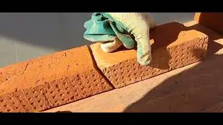 3 часть печи. Резка кирпича под углом.