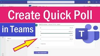 How to Create a Quick Poll In Microsoft Teams | How to Create Poll With Forms in Microsoft Teams