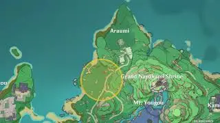 Lost Riches Treasure Area 3 (South West of Araumi) - All points where to dig! | Genshin Impact
