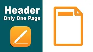 How to add header only one page in iCloud pages