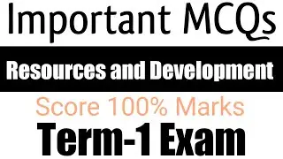 resources and development MCQ class 10 | resources and development MCQ questions | Term 1 Exam