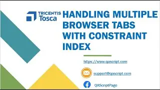 Tosca Tutorial | Lesson 106 - Handle multiple browser tabs | Configuration Parameter | Obstacles |