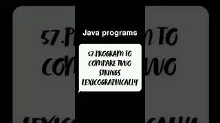 program to compare two strings lexicographically