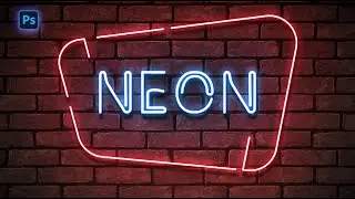 Neon Light Text Effect - Short Photoshop Tutorial