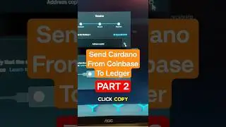 Transfer Cardano From Coinbase To Ledger wallet Part 2  #coinbase #cardano #ledger