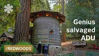 2-story wine barrel beats familys charming redwood log house