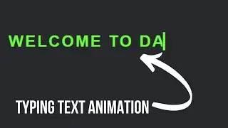 Typing Text Animation | Html & CSS