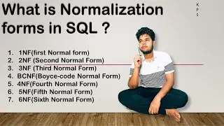 4. Normalization forms in SQL || 1NF || 2NF || 3NF || BCNF || 4NF || 5NF || 6NF