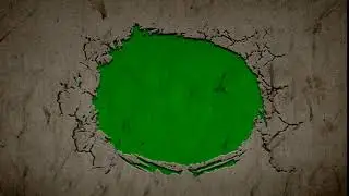 Wall Collapse Round Green Screen