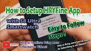 How to Setup HRYFine App with S8 Ultra Smartwatch