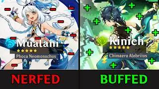 MASSIVE NERFS TO MUALANI AND GOOD BUFFS TO KINICH - Genshin Impact
