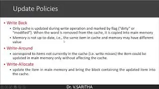 update policies in cache memory