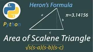 Area of Scalene triangle in python-Python programming