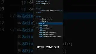 How To Add Symbols In HTML | HTML Symbols Tags #html #css