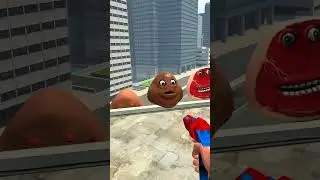 PUSH FROM THE ROOF NEW ORIGINAL THE POU BOU'S REVENGE FAMILY OR REALISTIC TYPES POU in Gmod #shorts