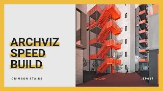 Archviz Speedbuild - Crimson Stairs | Modelling, Rendering, Post Production