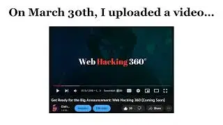 September 1 Updates on Web Hacking 360° (Must Watch)