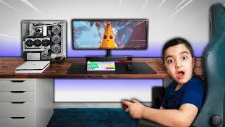 Surprising My Little Brother With A New Fortnite Gaming Setup! ($15000 GAMING SETUP!)