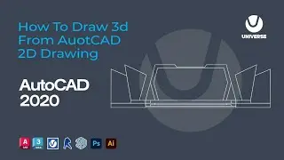 How to draw 3D from AutoCAD 2D Drawing withing 7 minute | AutoCAD 2020