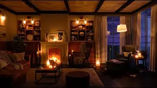 Rain Sounds for Sleep, Study, Work and Relax |Cozy Ambience with Rain Sounds and Crackling Fireplace