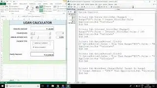 25.Excel VBA: Loan Calculator using ActiveX Control