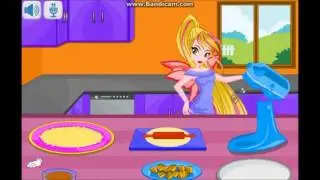 Мультфильмы для детей. Винкс Флора готовит пиццу.  Winx Flora Cooking Poutine Pizza. Клуб Винкс