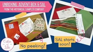 Unboxing of the 2024 Advent box and Christmas SAL from The Historical Sampler Company