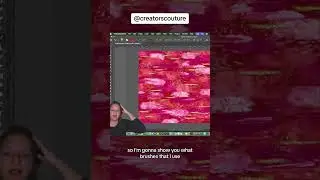 Photoshop Impressionist Art Tutorial: Abstract & Textural Brush Stroke Artwork in Pink & Red In this