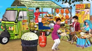 Bamboo Auto Dhaba Restaurant Street Food Truck Dhaba Style Cooking Hindi Kahaniya Funny Comedy Video