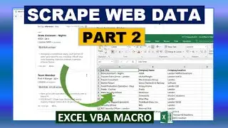 Scrape Web Data Excel VBA Macro (Part 2/2)